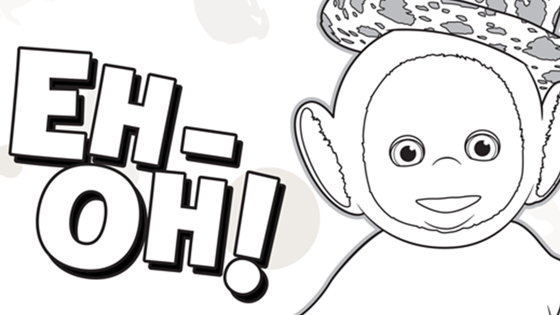 If Dipsy is your favourite Teletubby, print, download and colour in with your little one.