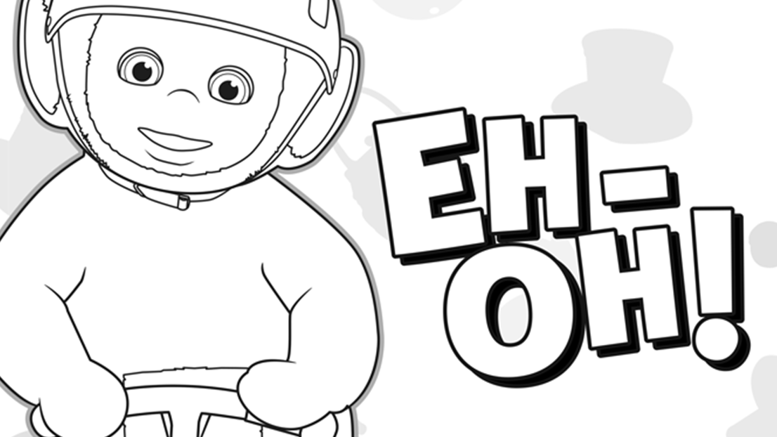 It's little Po! Colour in with your little one using crayons and pencils.
