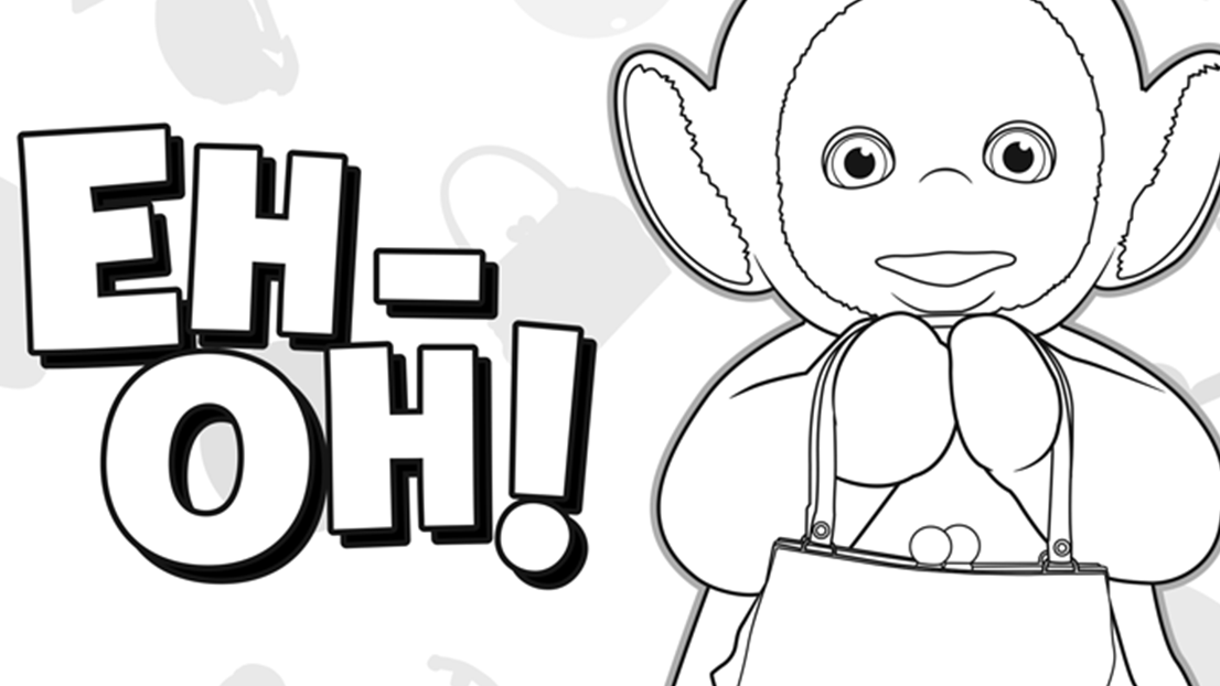 It's Tinky Winky, add a splash of colour to this colouring sheet.