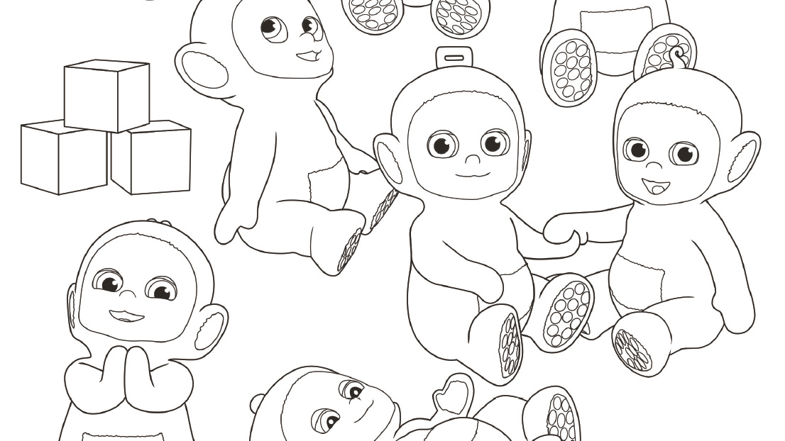 It's the Tiddlytubbies! Get to know all of them with this colouring sheet.